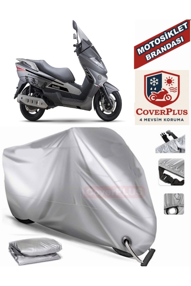Gray Lock Compatible Motor Tarpaulin Benelli Zafferano Motorcycle Tarpaulin Cover Tent (Motoen)