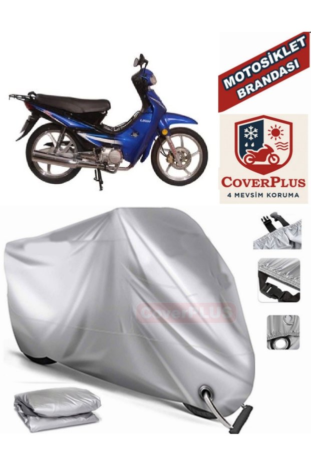 Gray Lock Compatible Motor Tarpaulin Bisan Motocup 100 Motorcycle Tarpaulin Cover Tent (Motoen)