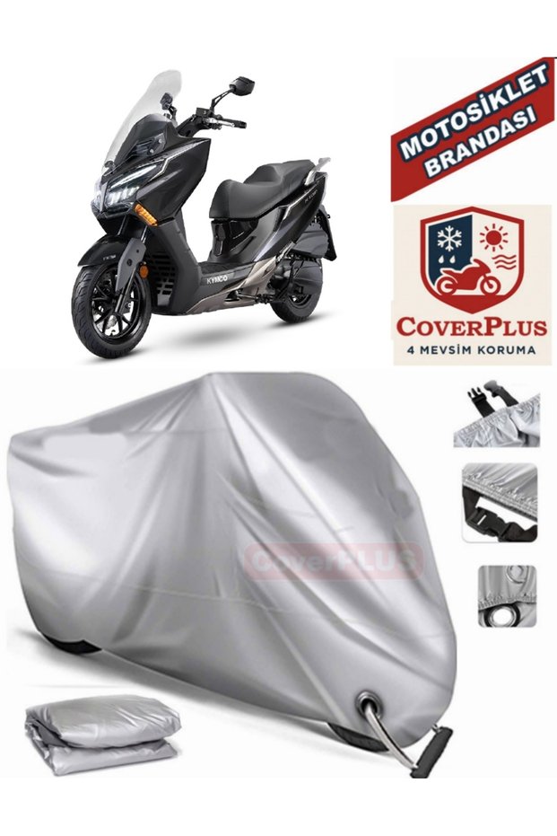 Gray Lock Compatible Motor Tarpaulin for Kymco Xtown 250 Ct Motorcycle Tarpaulin Cover Tent (Motoen)