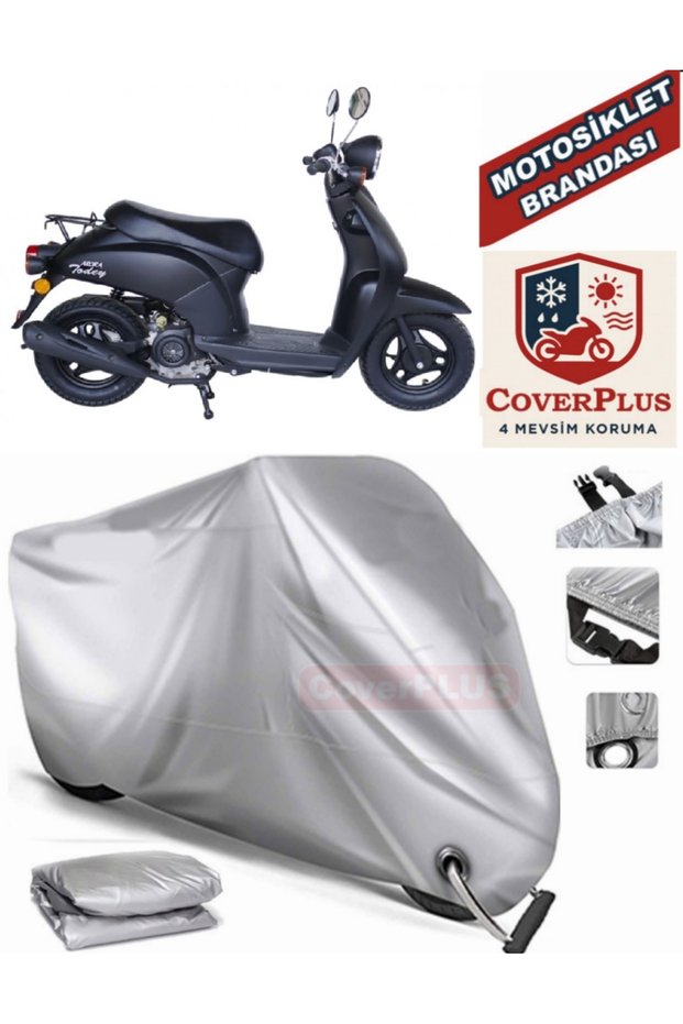 Gray Lock Compatible Motor Tarpaulin Arora Ar 50-20 Today Motorcycle Tarpaulin Cover Tent (Motoen)