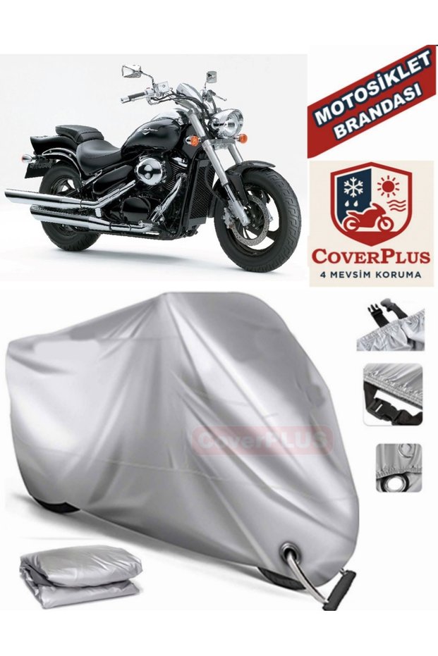 Gray Lock Compatible Motor Tarpaulin for Suzuki Vz 800 Intruder M800 Motorcycle Tarpaulin Cover Tent (Motoen)