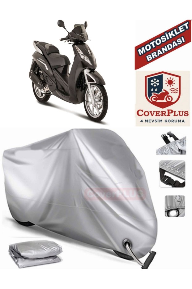 Gray Lock Compatible Motor Tarpaulin Peugeot Geopolis 300 Motorcycle Tarpaulin Cover Tent (Motoen)
