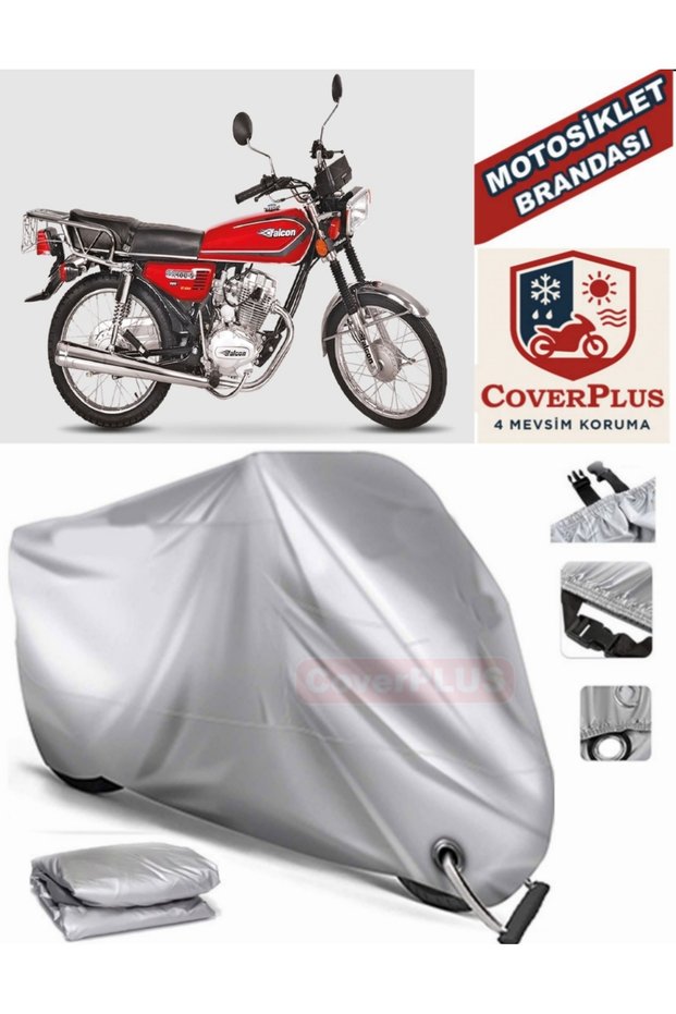 Gray Lock Compatible Motor Tarpaulin Falcon Runner 125 Motorcycle Tarpaulin Cover Tent (Motoen)
