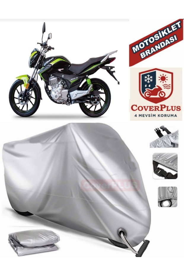 Gray Lock Compatible Motor Tarpaulin Falcon Mexico 150 Motorcycle Tarpaulin Cover Tent (Motoen)