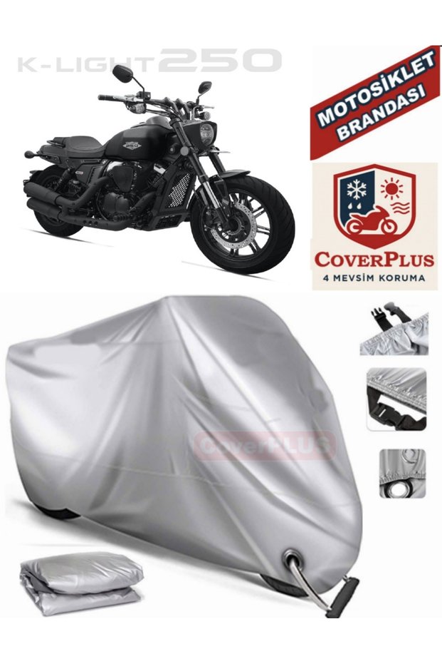 Gray Lock Compatible Motor Tarpaulin Rks K-Light 250 Motorcycle Tarpaulin Cover Tent (Motoen)