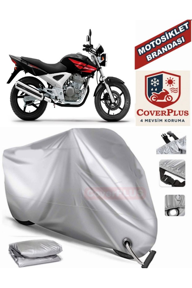 Gray Lock Compatible Motor Tarpaulin Honda Cbx 250 Twister Motorcycle Tarpaulin Cover Tent (Motoen)