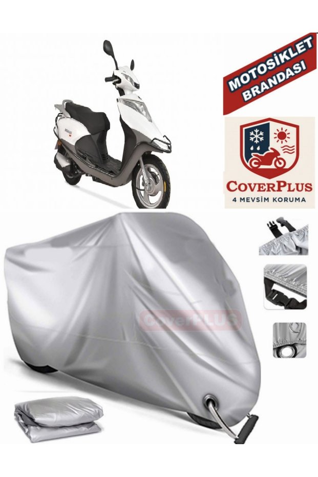 Gray Lock Compatible Motor Tarpaulin Arora Alfa 110 Motorcycle Tarpaulin Cover Tent (Motoen)