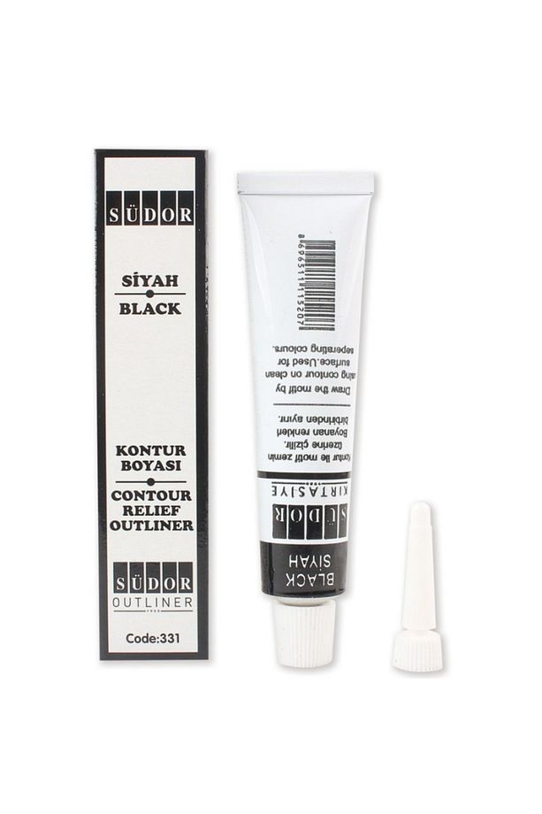 Cam Boyası 6 Renk 20 ml ve Siyah Kontur Boyası 1 Paket Cam Vitray Boyama Seti südor - 2