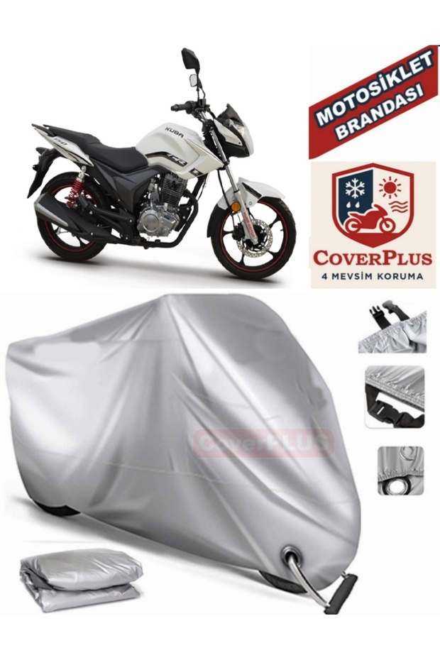 Gray Lock Compatible Motor Tarpaulin Kuba Cr1 Motorcycle Tarpaulin Cover Tent (Motoen)