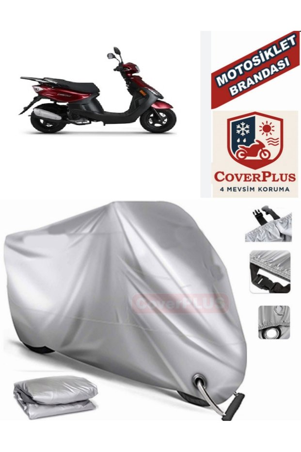 Gray Lock Compatible Motor Tarpaulin Rks Rico Motorcycle Tarpaulin Cover Tent (Motoen)