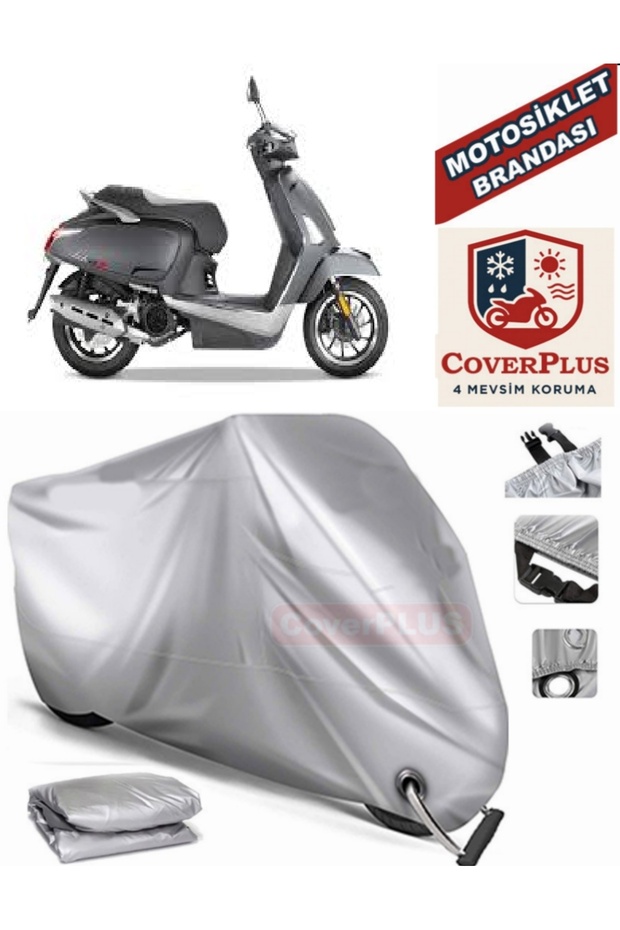 Gray Lock Compatible Motor Tarpaulin Kymco Movie XL 125 Motorcycle Tarpaulin Cover Tent (Motoen)