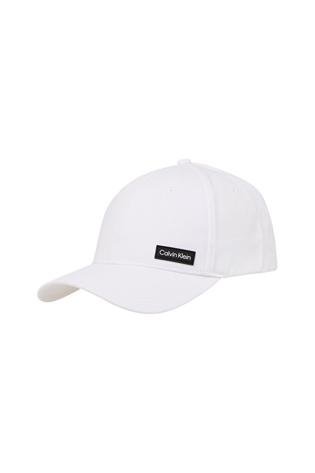 Men Bright White Essential Patch Baseball Cap - 2