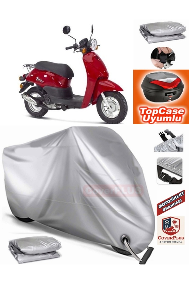 Gray Lock Compatible Legal Pony 50 Tarpaulin Topcase Back Bag Compatible Motor Tarpaulin