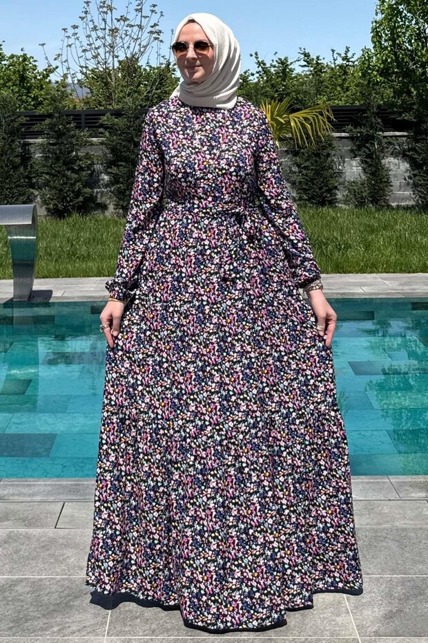 Hale Elbise Siyah - 5