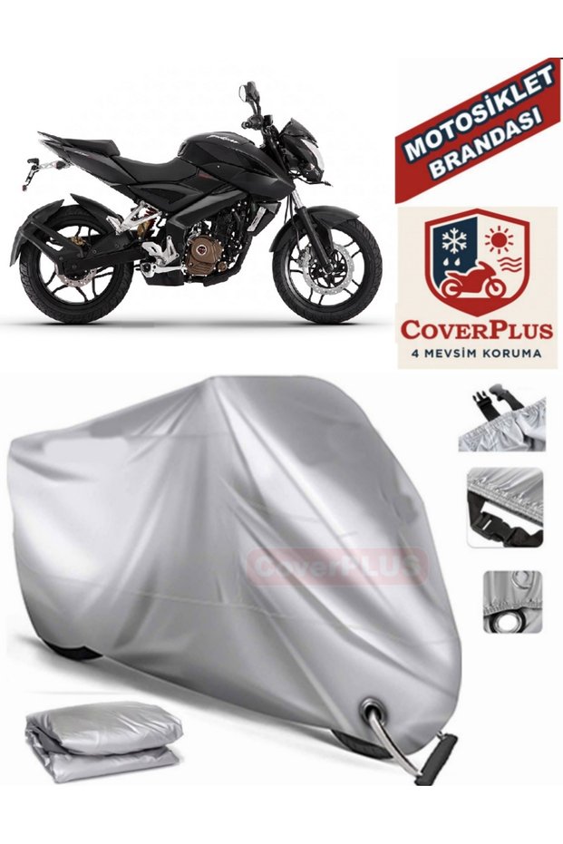 Gray Lock Compatible Motor Tarpaulin Bajaj Pulsar Ns 200 Motorcycle Tarpaulin Cover Tent (Motoen)