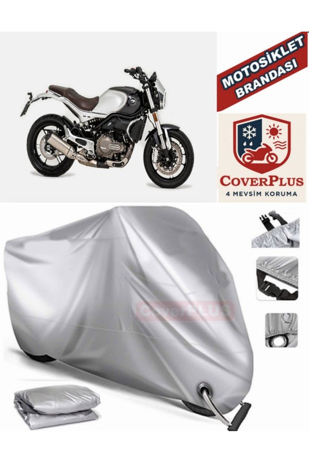 Gray Lock Compatible Motor Tarpaulin Qj Srv550 Motorcycle Tarpaulin Cover Tent (Motoen)