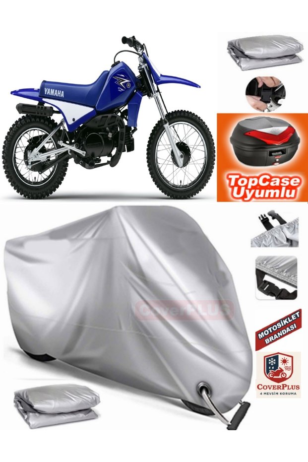 Gray Lock Compatible Yamaha Pw 80 Tarpaulin Topcase Rear Bag Compatible Motor Tarpaulin