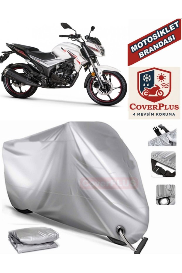 Gray Lock Compatible Motor Tarpaulin Rks Titanium 220 Motorcycle Tarpaulin Cover Tent (Motoen)
