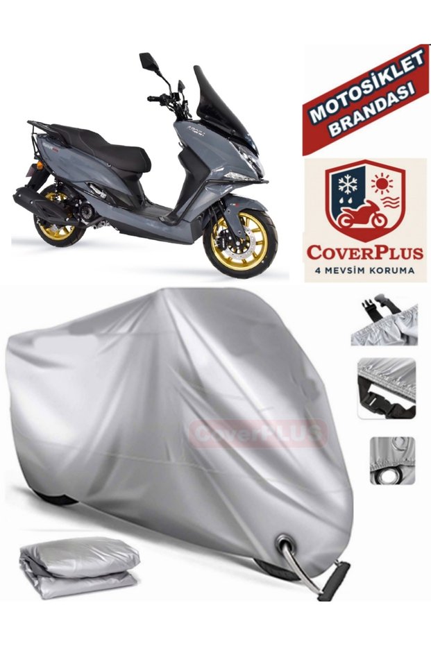 Gray Lock Compatible Motor Tarpaulin Arora Safari Pro Motorcycle Tarpaulin Cover Tent (Motoen)
