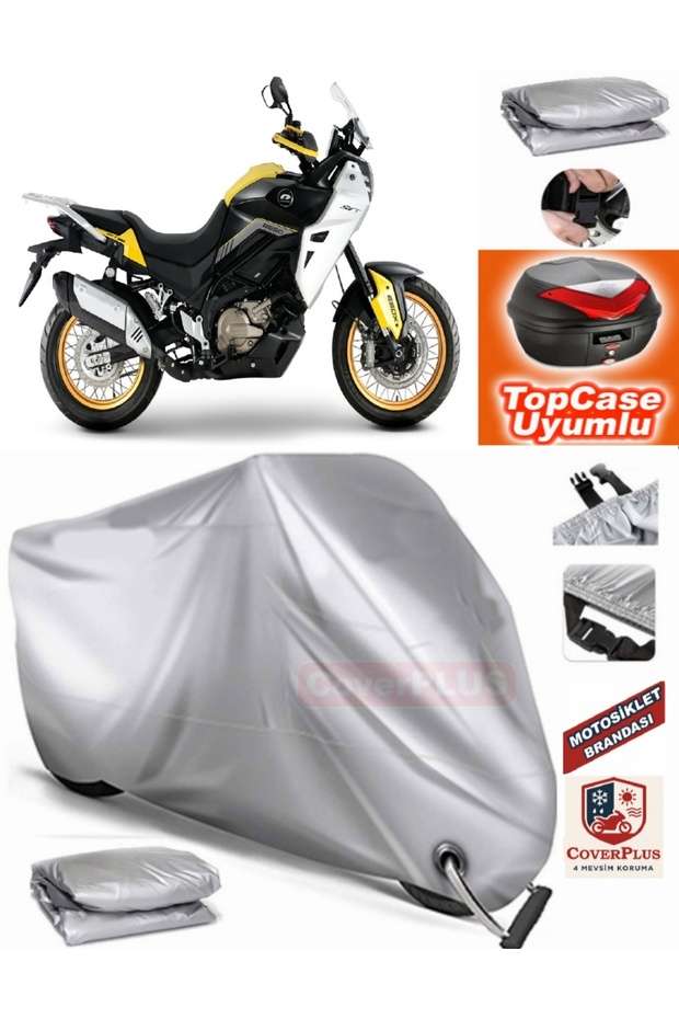 Gray Lock Compatible Qj Svt650X Tarpaulin Topcase Back Bag Compatible Motor Tarpaulin