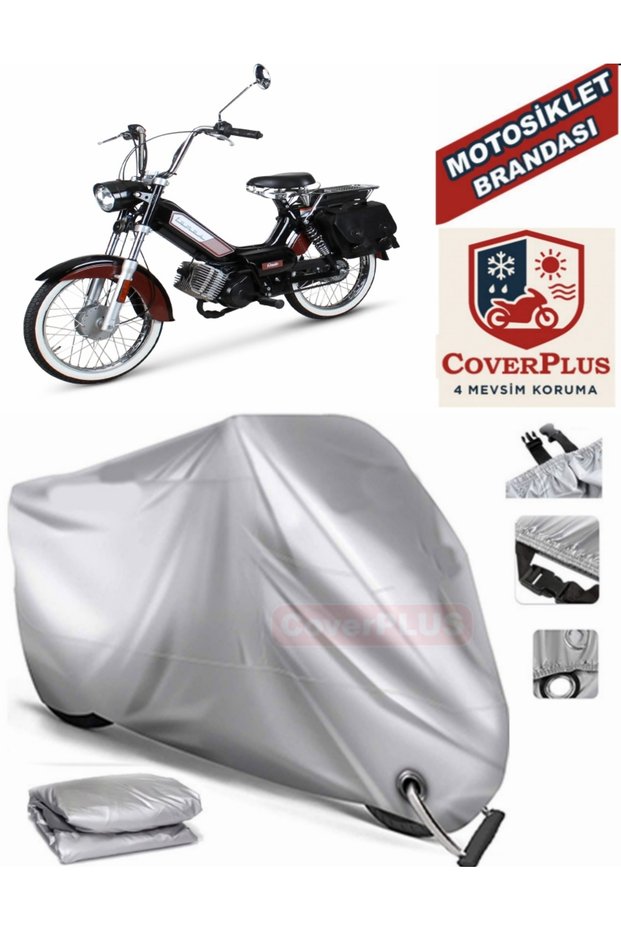 Gray Lock Compatible Motor Tarpaulin Mobylette Av44 Motorcycle Tarpaulin Cover Tent (Motoen)