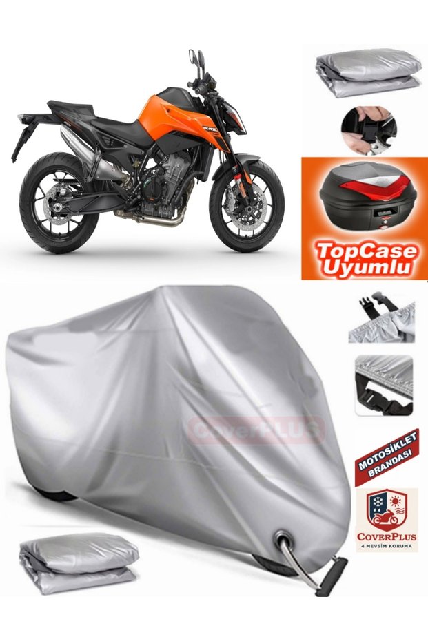 Gray Lock Compatible Ktm 790 Duke Tarpaulin Topcase Rear Bag Compatible Motor Tarpaulin