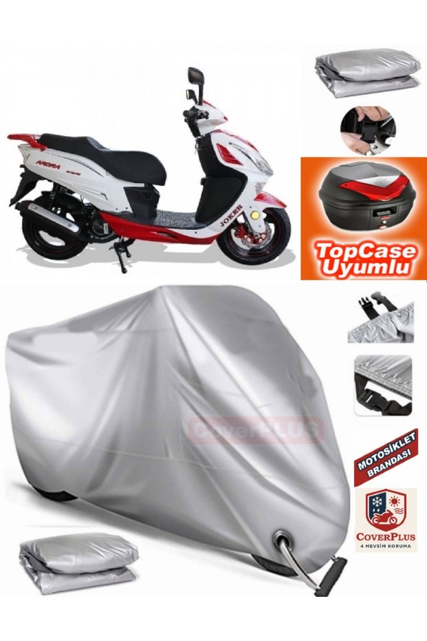 Gray Lock Compatible Arora Ar 150-t Tarpaulin Topcase Back Bag Compatible Motor Tarpaulin