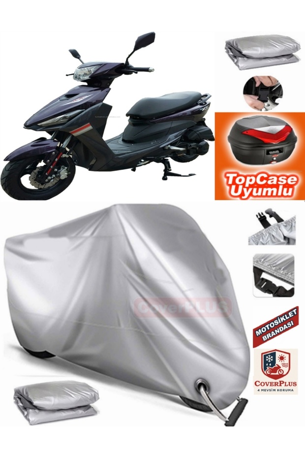 Gray Lock Compatible Ramzey Kalipso 100 Tarpaulin Topcase Backpack Compatible Motor Tarpaulin