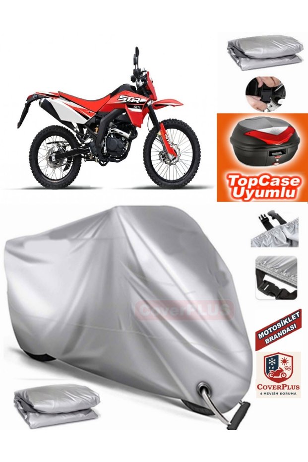 Gray Lock Compatible Kuba Str 250 Tarpaulin Topcase Rear Bag Compatible Motor Tarpaulin