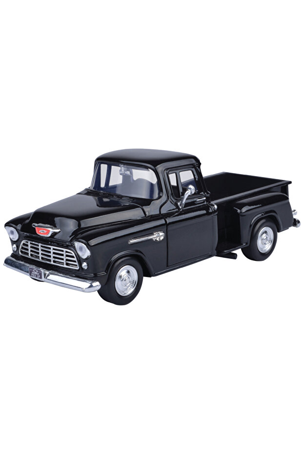 Motormax 1955 Chevrolet 5100 Stepside Black 1/24 Model Car