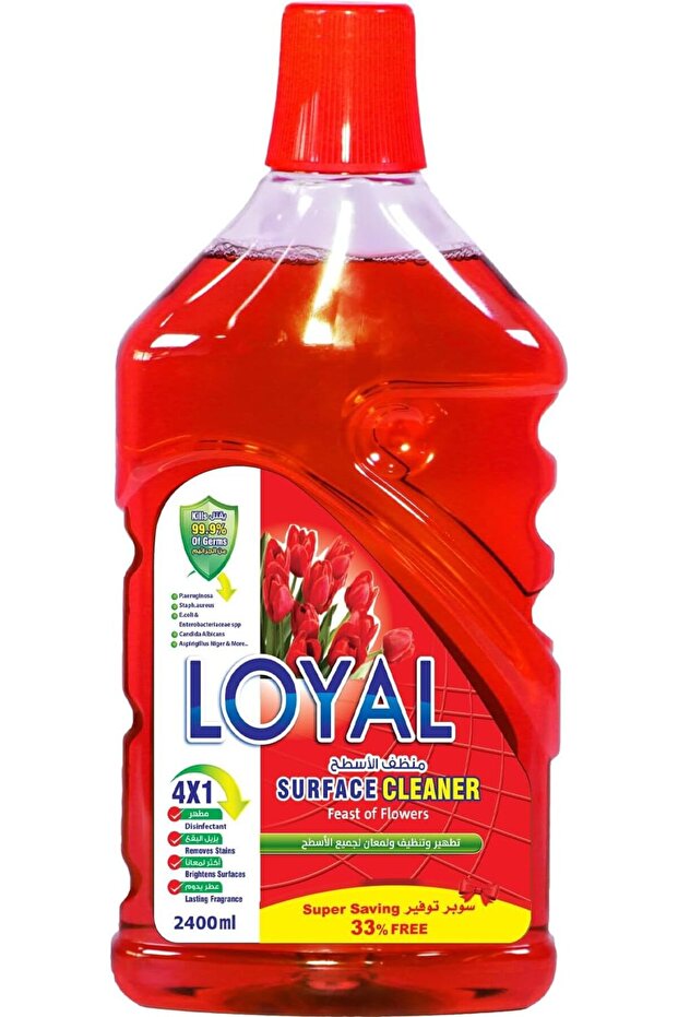 Surface Cleaner Liquid, Feast of flowers, Red, 2400ml