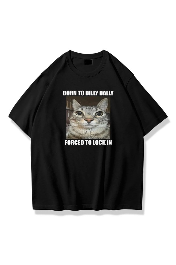 Oversize Cut Short Sleeve Printed T-Shirt