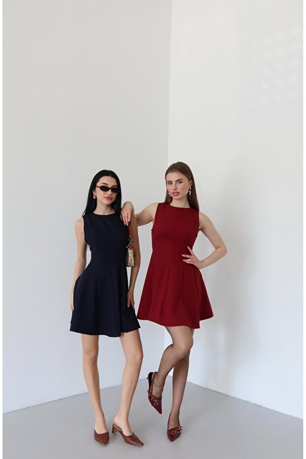 Rochie mini dubla cu volane - 4