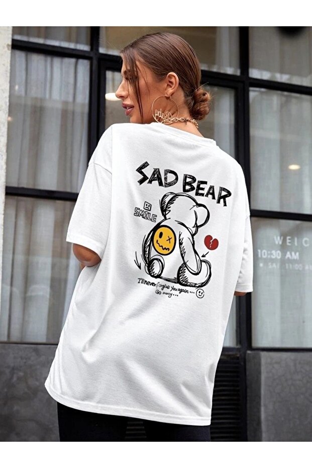 Oversize Cut Short Sleeve Printed T-Shirt