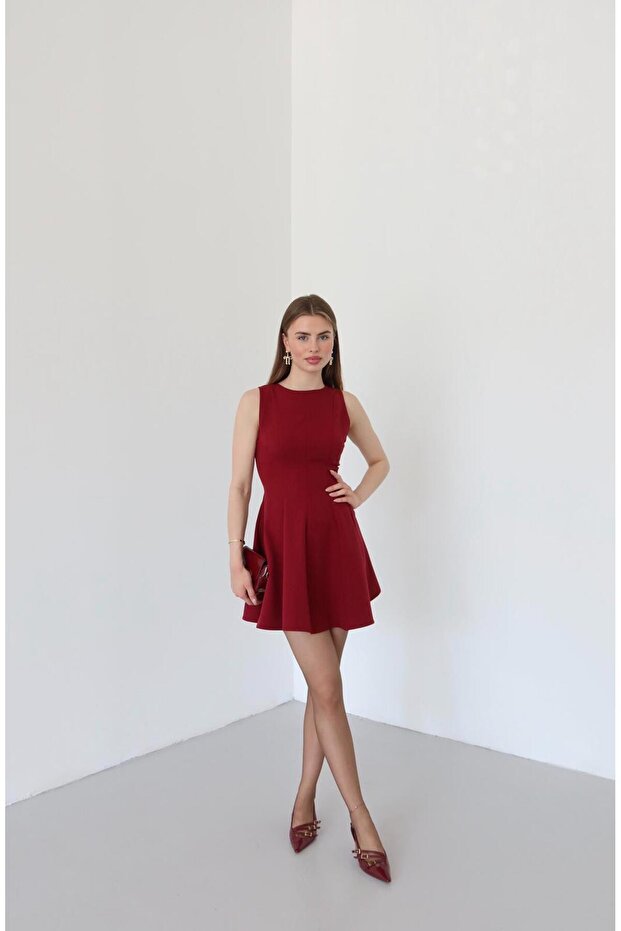 Rochie mini dubla cu volane - 5