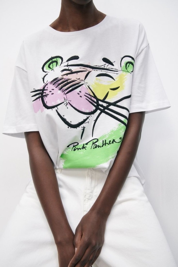 Oversize Cut Short Sleeve Printed T-Shirt