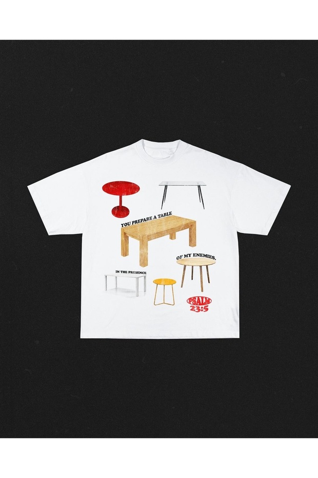 Oversize Cut Short Sleeve Printed T-Shirt