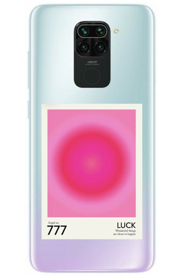 جراب سيليكون شفاف منقوش لهاتف Xiaomi Redmi Note 9 Luck 777