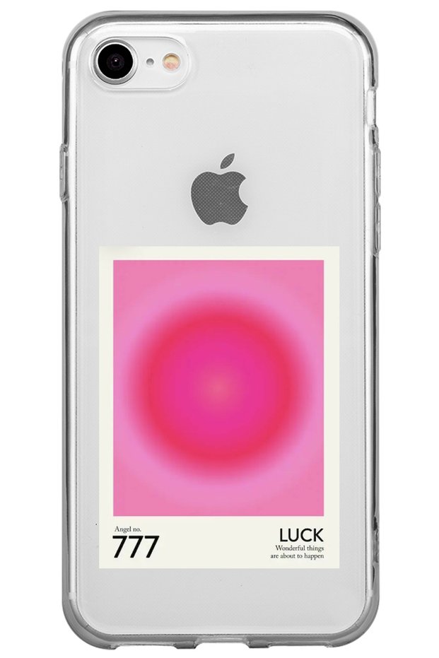 iPhone 16E Luck 777 Patterned Patterned Transparent Silicone Phone Case