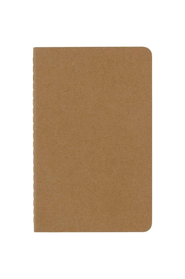 Çizgisiz Cahier Not Defteri 3’lü Set Cep Boy Kraft Kahve - 2