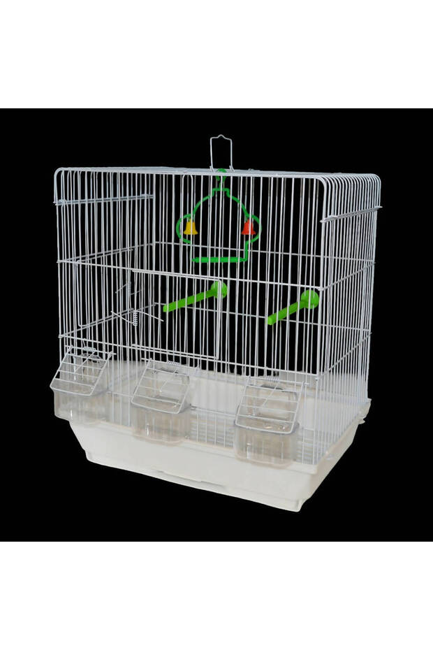 قفص طيور معدني ذو حواف مستطيلة - 3