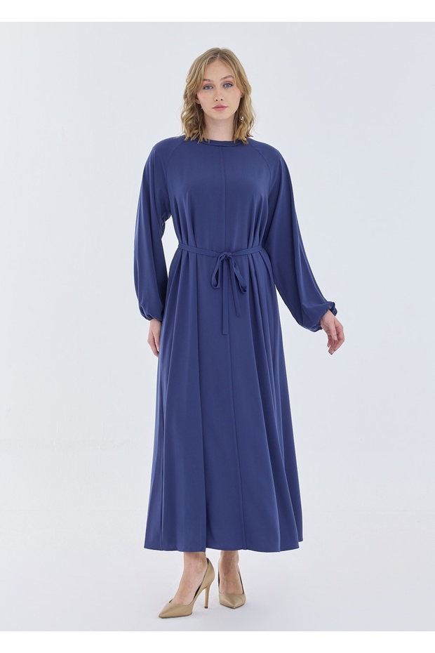 Reglan Kol Kemerli Elbise - 1