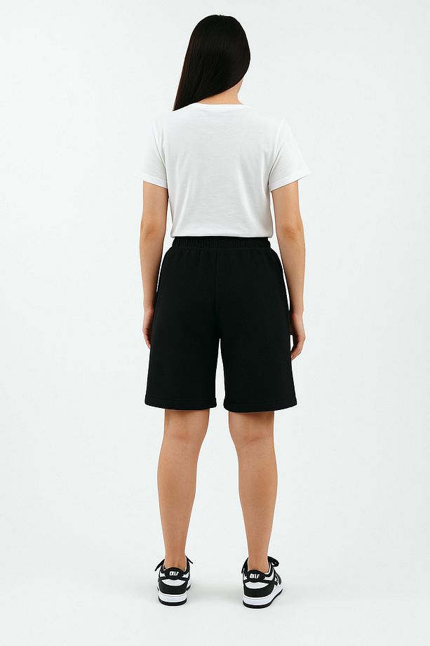 Capsule Kadın Comfort Regular Pike Kumaş Duble Paça Bermuda Şort - 3