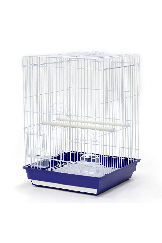 قفص طيور معدني ذو حواف مستطيلة - 1