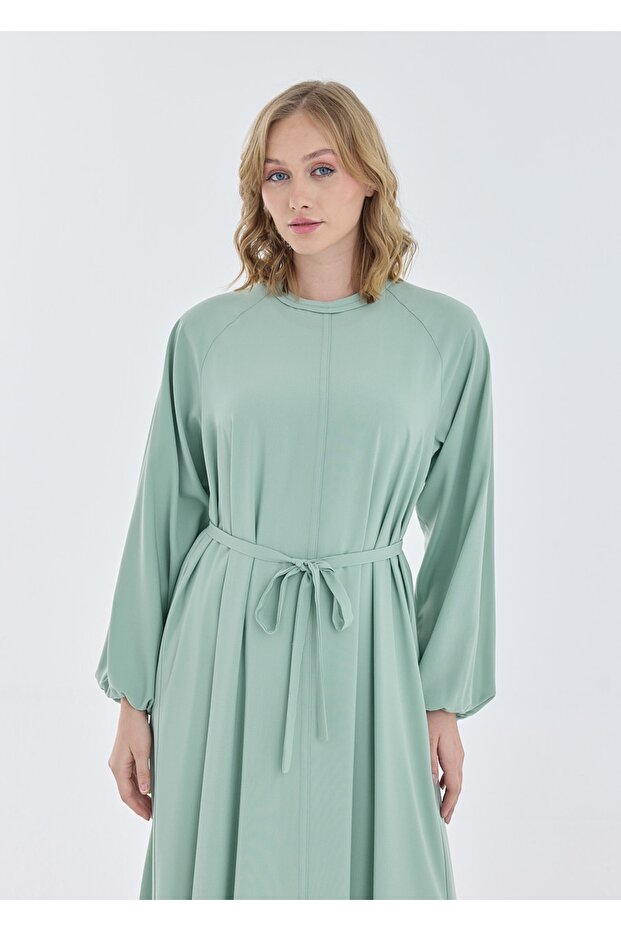 Reglan Kol Kemerli Elbise - 6