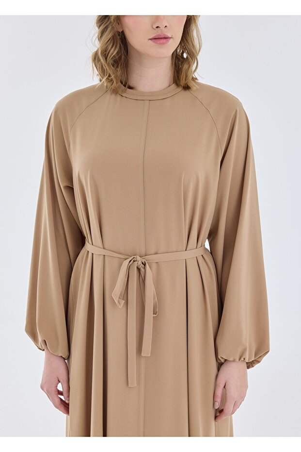 Reglan Kol Kemerli Elbise - 8