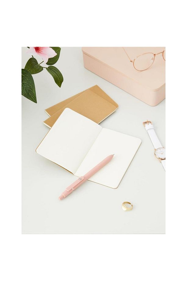 Çizgisiz Cahier Not Defteri 3’lü Set Cep Boy Kraft Kahve - 3