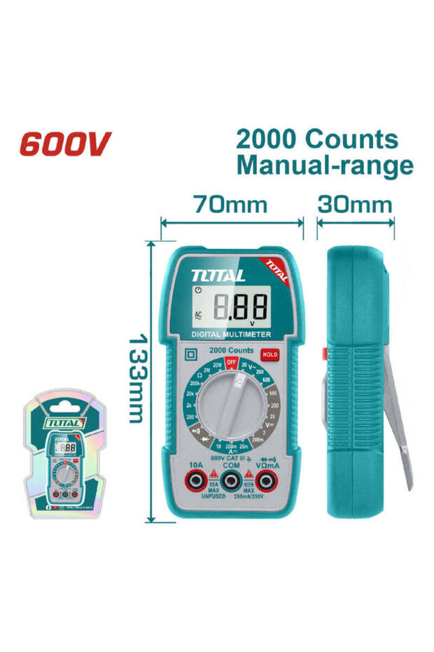Digital multimeter 600v - 3