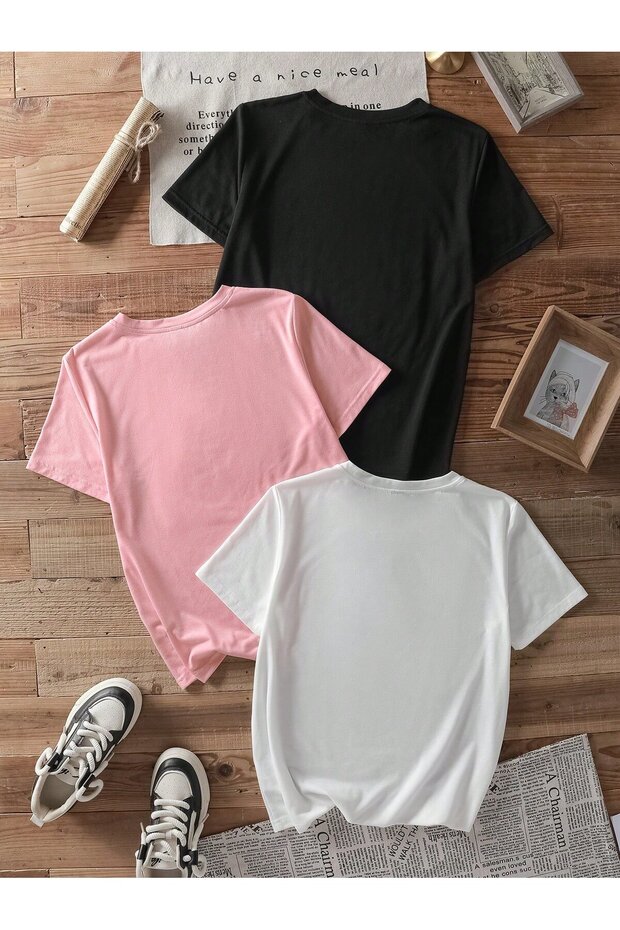 Μπλουζάκι Unisex Basic Oversize 3 Πακ - 2