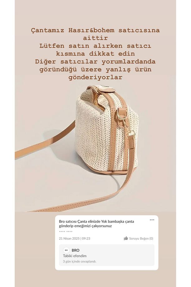 Hasır&bohem Kadın Yaz Bohem Rattan Hasır Kağıt Ip Tasarım Omuz Ve El Çantası - 2
